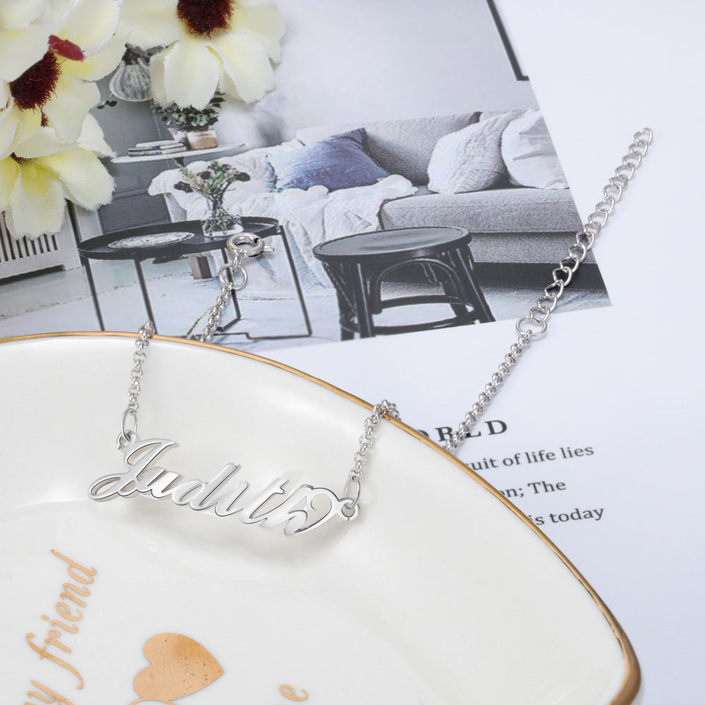 Personalized Name Bracelet In Gold Plated Sterling Silver