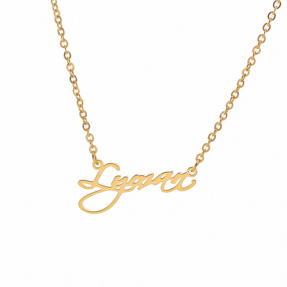 Personalized Name Necklace In Gold Plated Sterling Silver