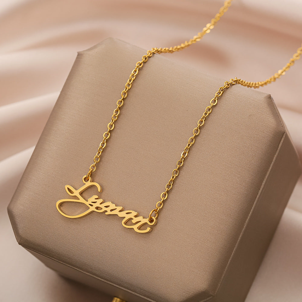 Personalized Name Necklace In Gold Plated Sterling Silver