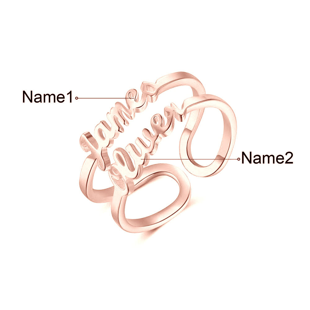 Personalized Couples Name Ring
