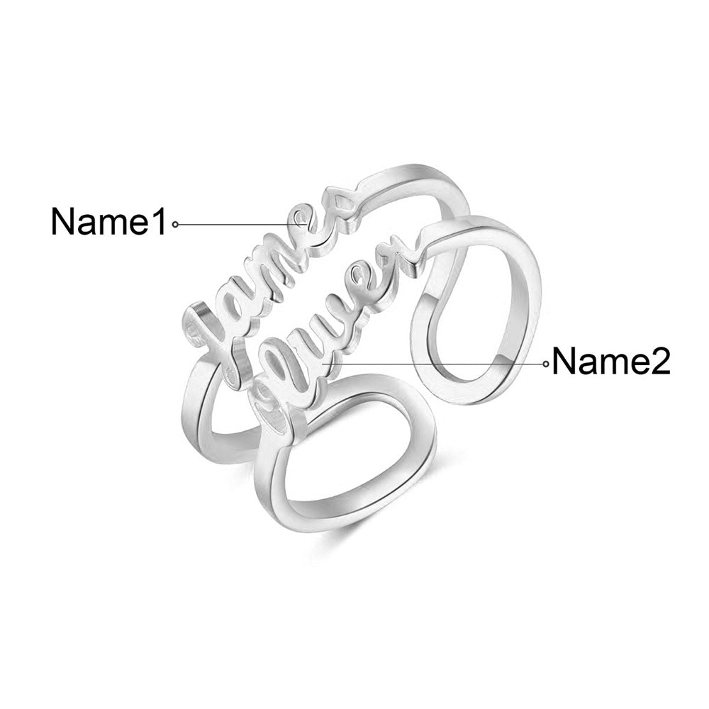 Personalized Couples Name Ring