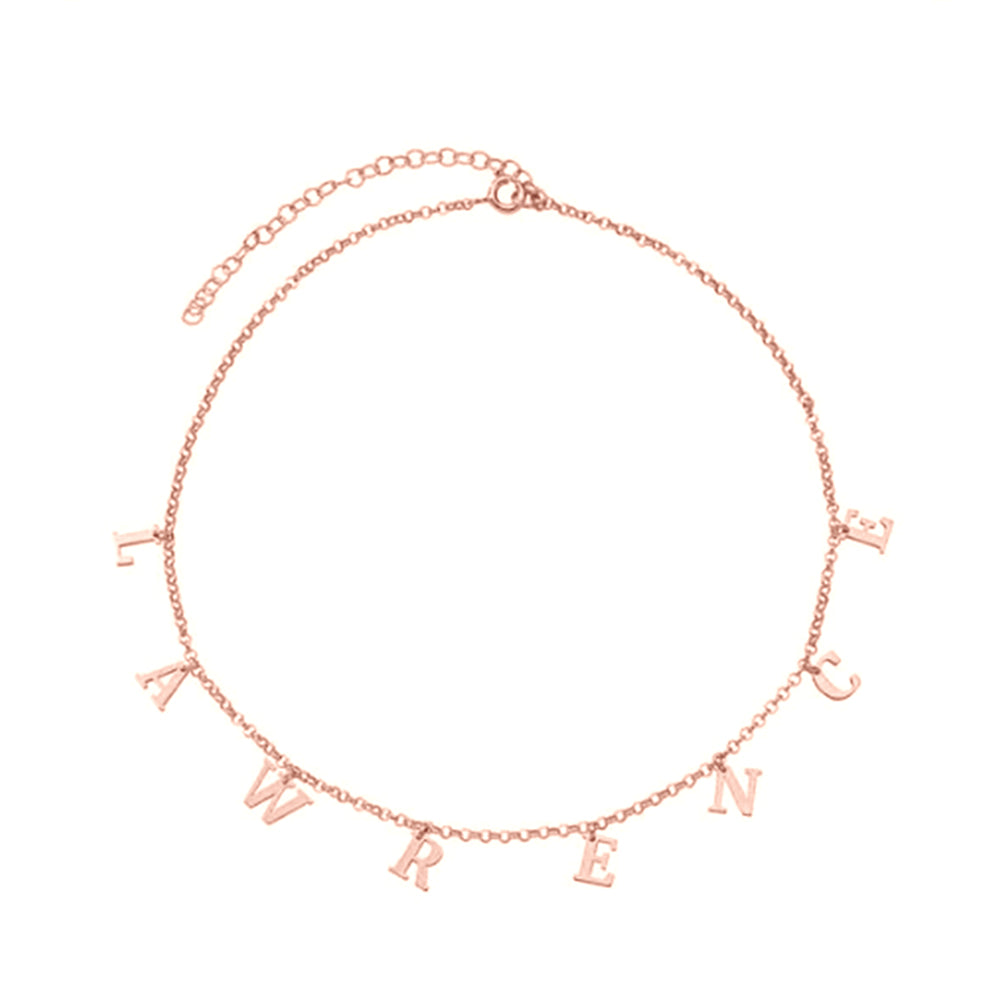 Personalized Letter Bracelet In Gold Plated Sterling Silver