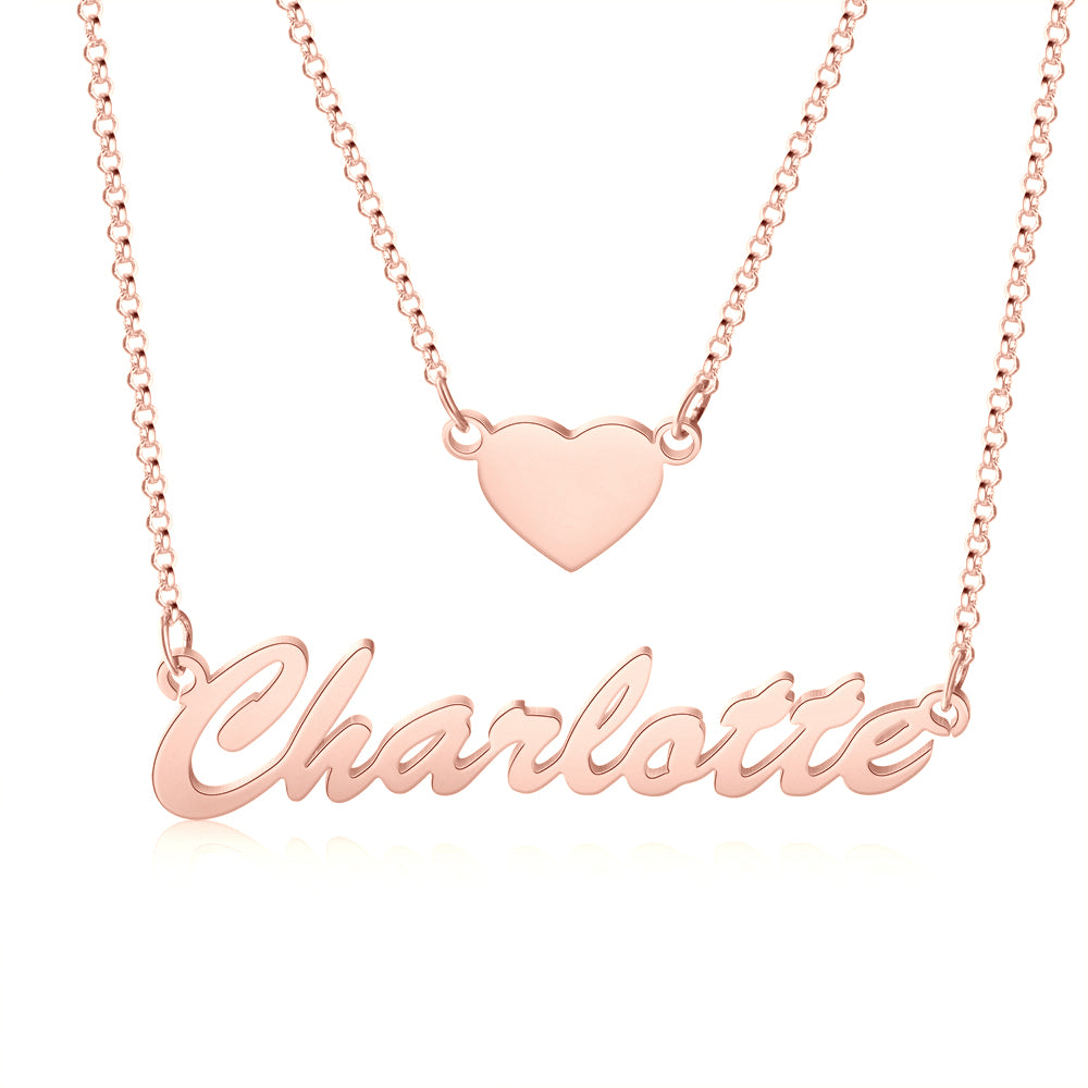 Personalized Multi Chain Name Necklace In Gold Plated Sterling Silver