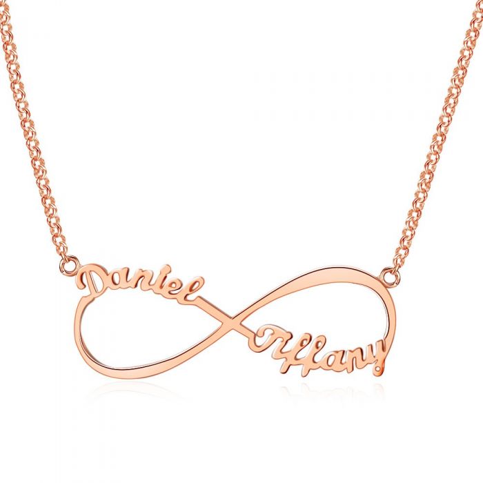 Personalized Infinity Name Necklace In Gold Plated Sterling Silver