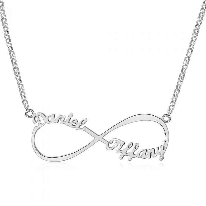 Personalized Infinity Name Necklace In Gold Plated Sterling Silver