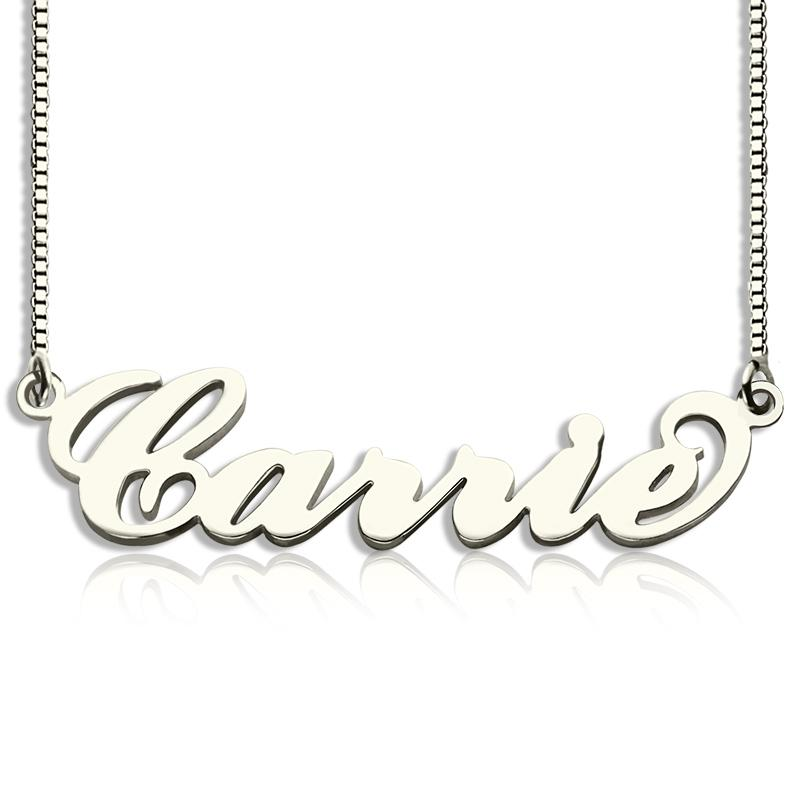 Personalized Carrie Style Name Necklace In Gold Plated/Silver/Rose Gold