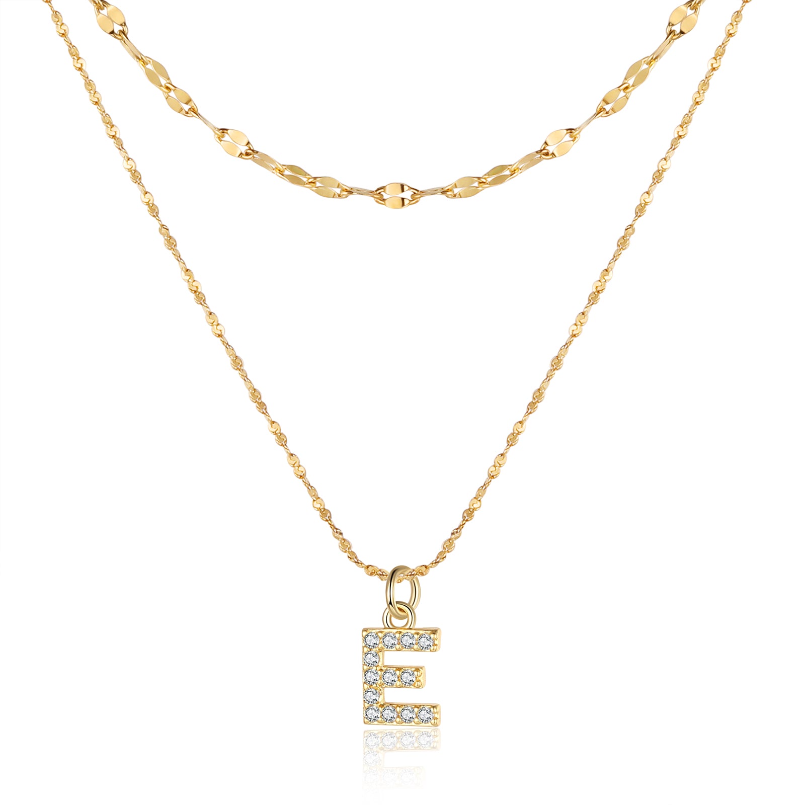 Letter Necklace In Gold Plated Stainless Steel