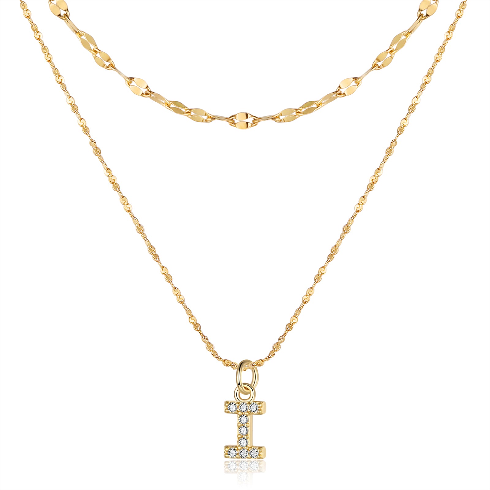 Letter Necklace In Gold Plated Stainless Steel