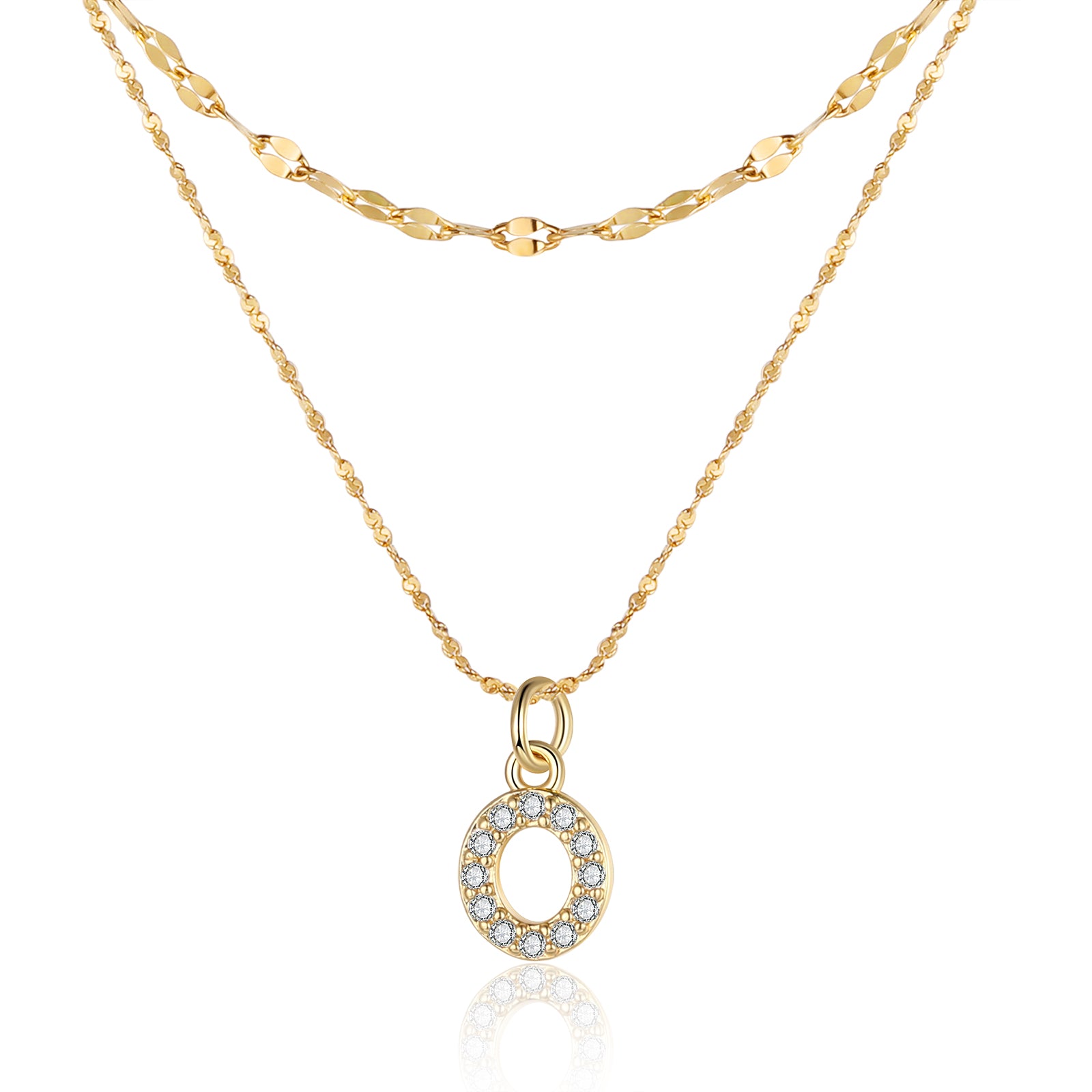 Letter Necklace In Gold Plated Stainless Steel