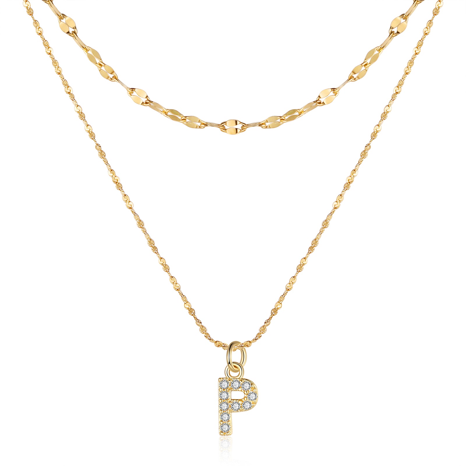 Letter Necklace In Gold Plated Stainless Steel