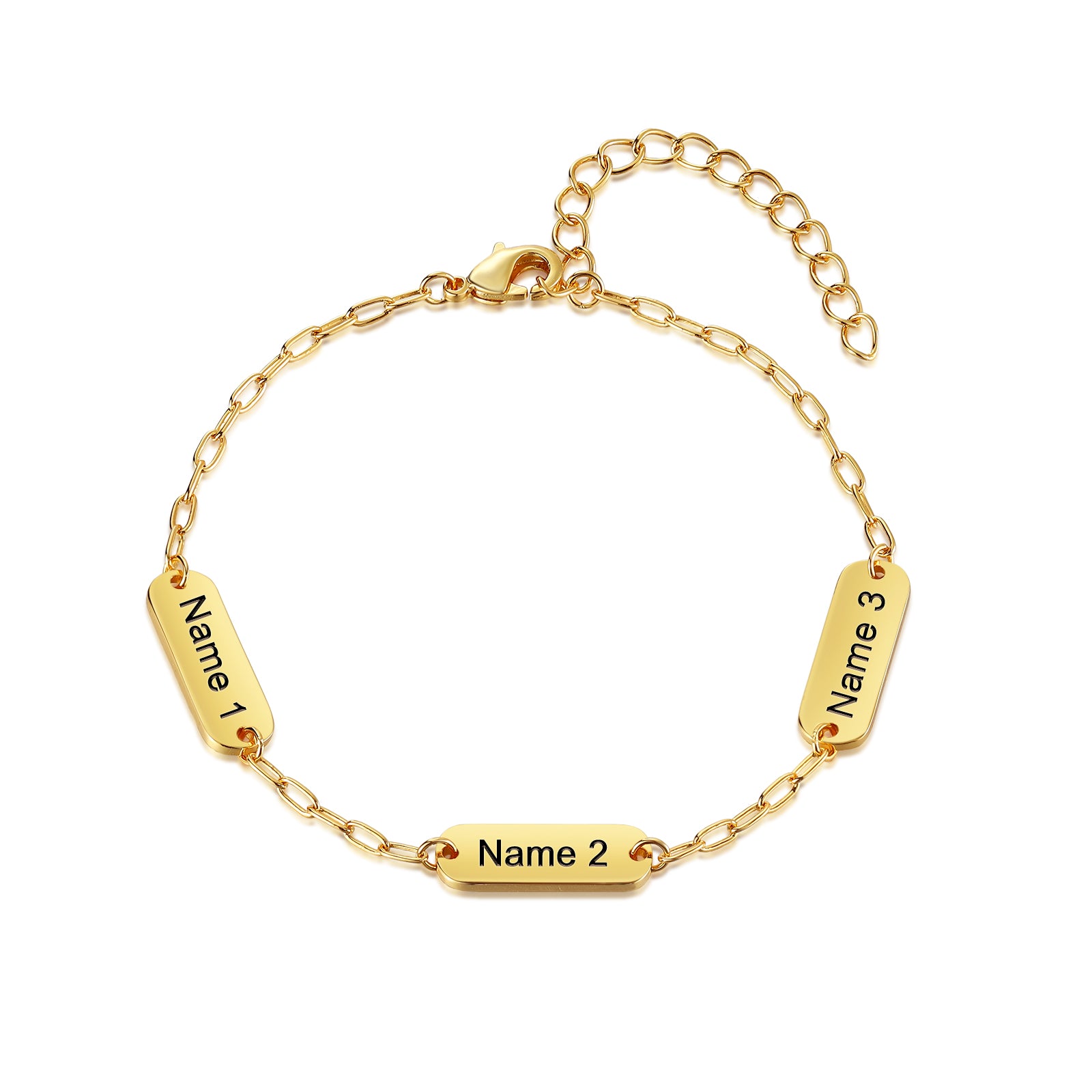 Gold Plated Engraved Name Bracelet