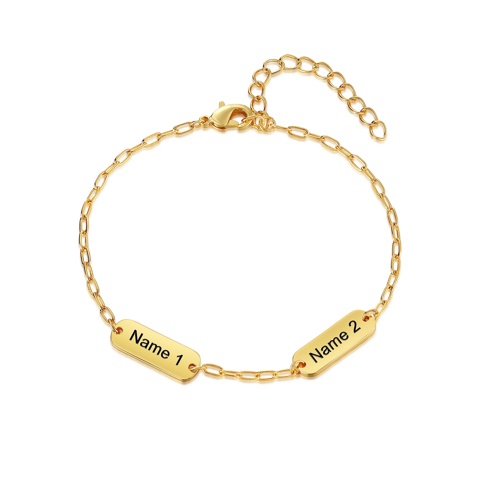Gold Plated Engraved Name Bracelet