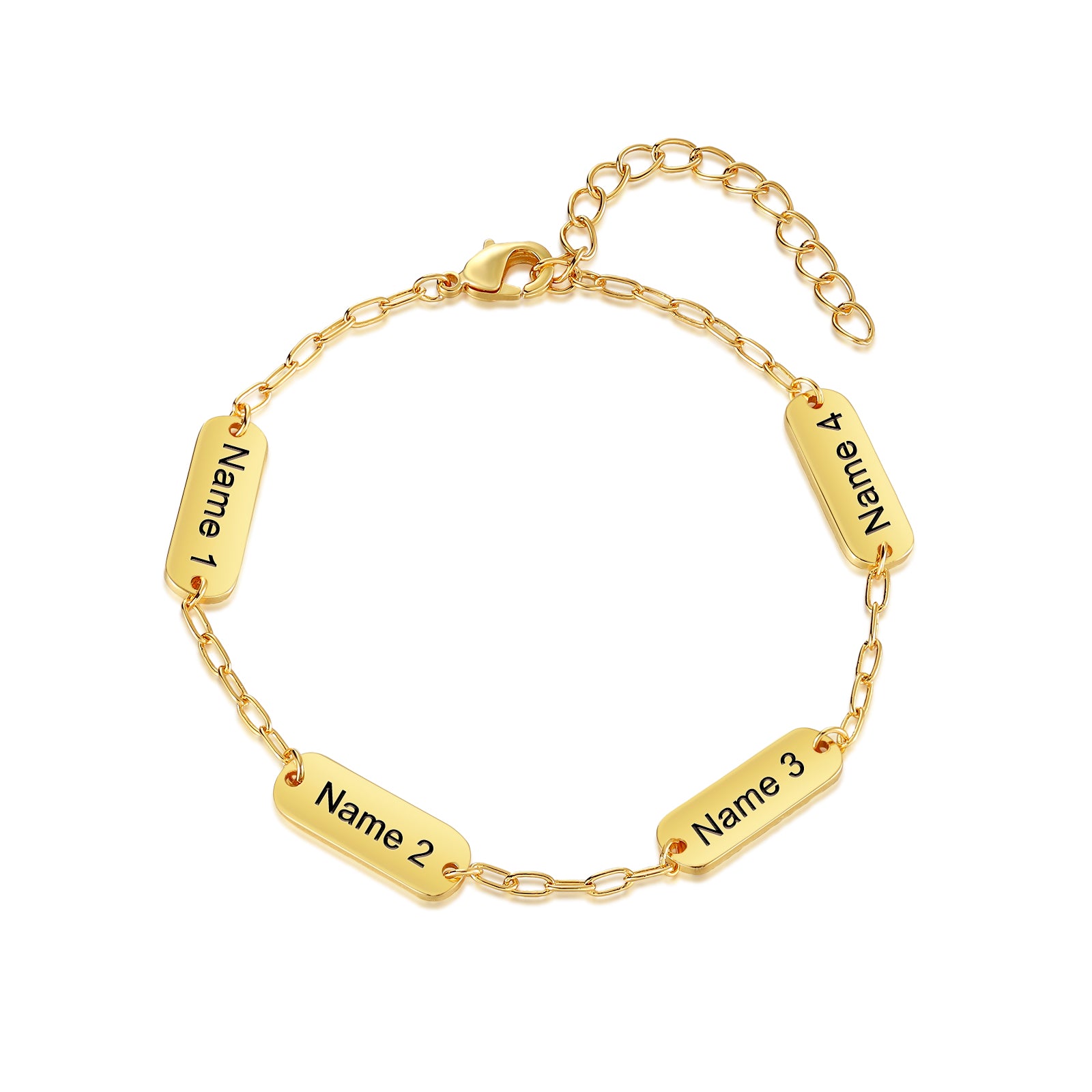 Gold Plated Engraved Name Bracelet