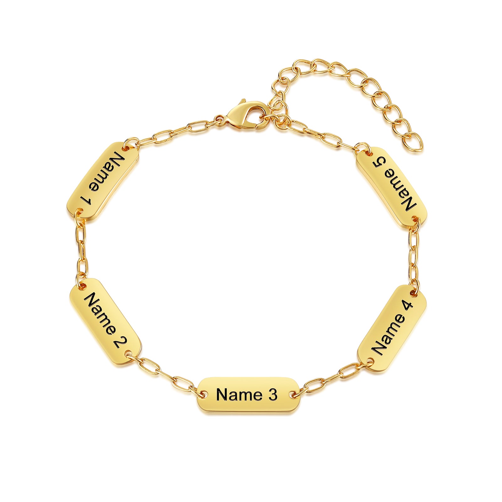 Gold Plated Engraved Name Bracelet