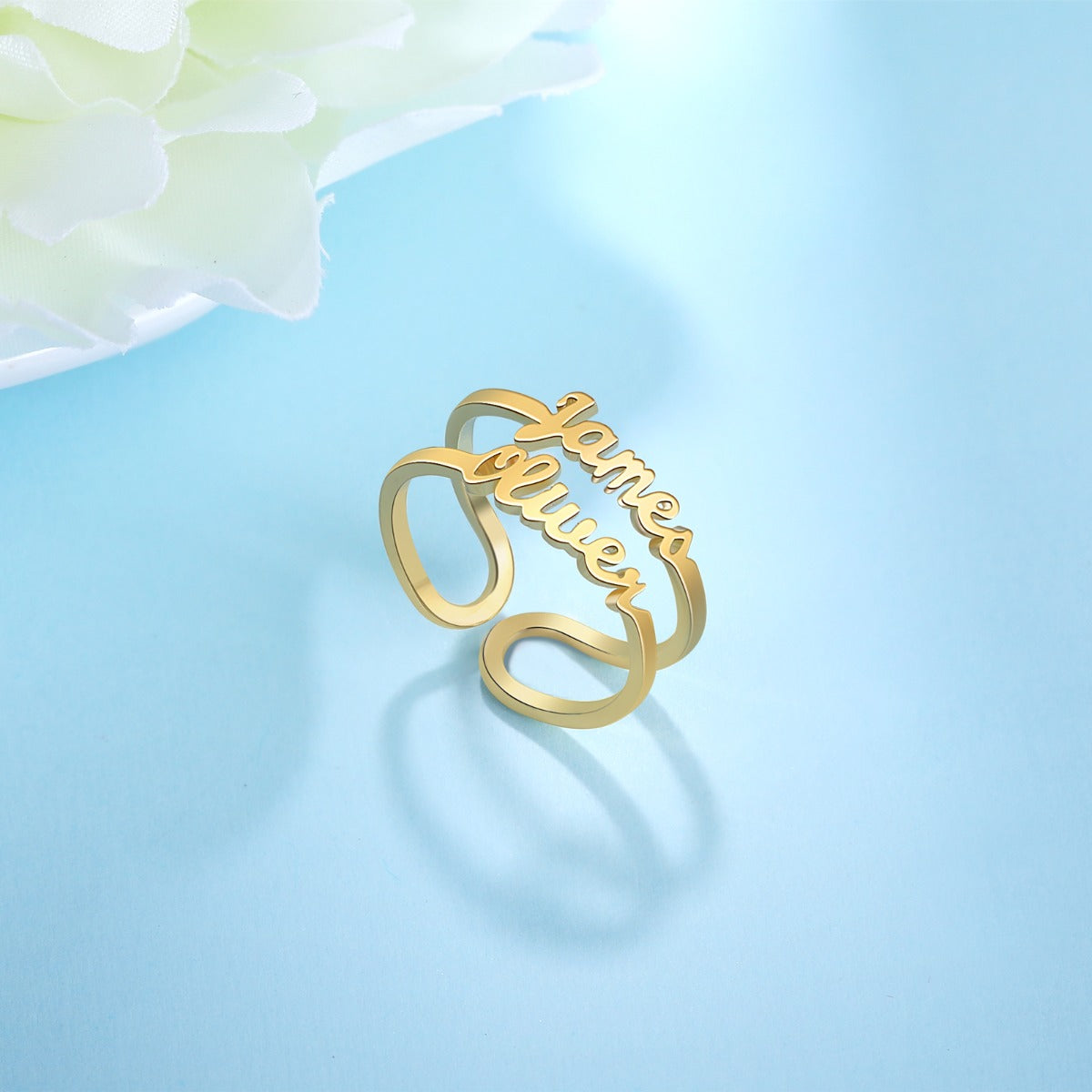 Personalized Couples Name Ring