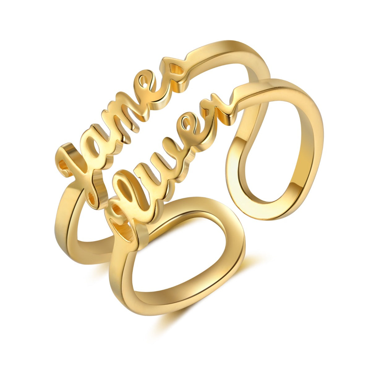 Personalized Couples Name Ring